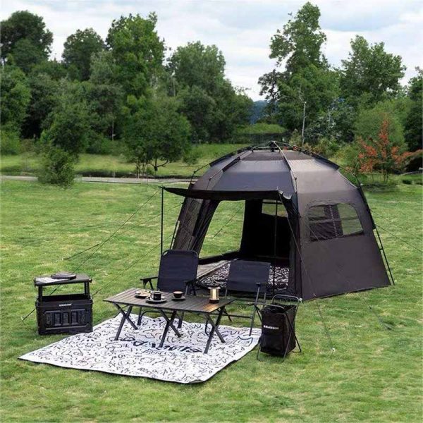Hexagonal Vinyl Automatic Camping Tent for Effortless Outdoor Adventures - Image 3