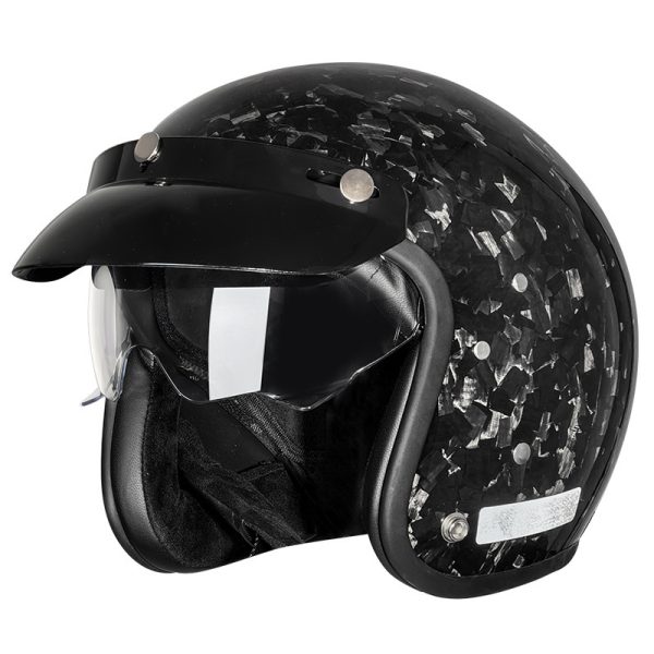 Carbon Fiber Electric Motorcycle Helmet - Lightweight & Durable Safety Gear - Image 4