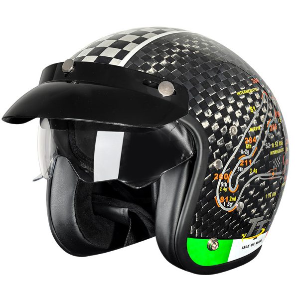 Carbon Fiber Electric Motorcycle Helmet - Lightweight & Durable Safety Gear - Image 5