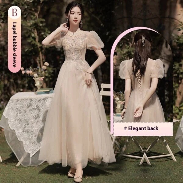 Stylish Women's Elegant Long Slimming Bridesmaid Dress for Special Occasions - Image 2