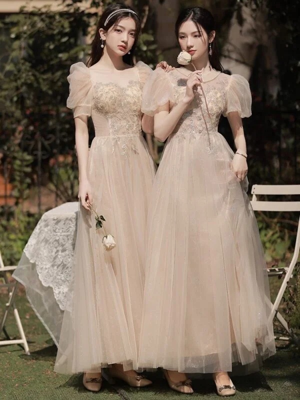 Stylish Women's Elegant Long Slimming Bridesmaid Dress for Special Occasions - Image 3