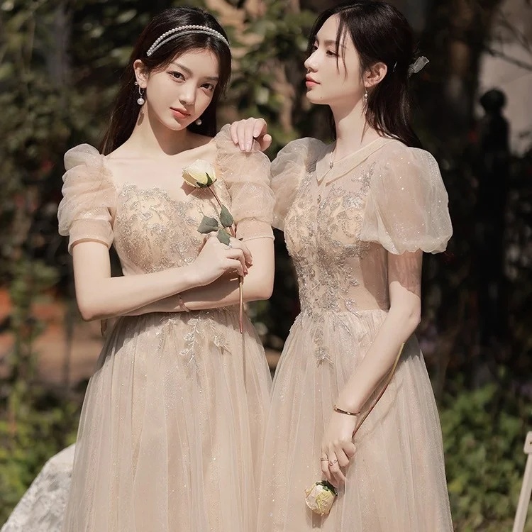 Stylish Women's Elegant Long Slimming Bridesmaid Dress for Special Occasions - Image 6