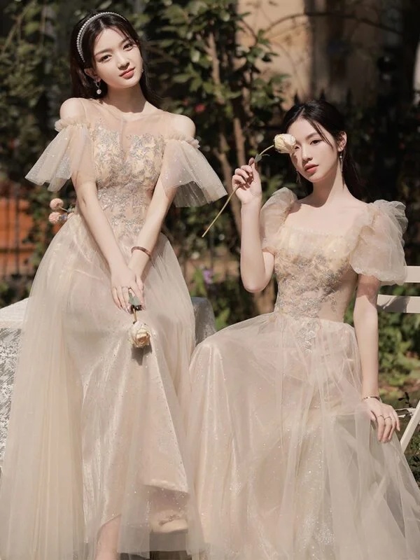Stylish Women's Elegant Long Slimming Bridesmaid Dress for Special Occasions - Image 7