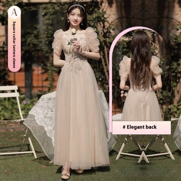 Stylish Women's Elegant Long Slimming Bridesmaid Dress for Special Occasions - Image 8