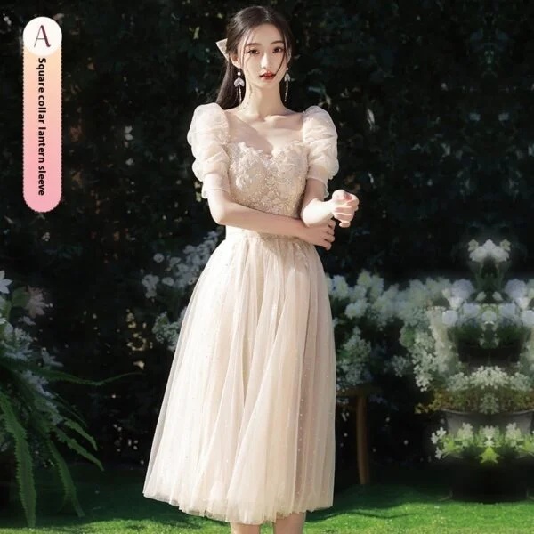 Stylish Women's Elegant Long Slimming Bridesmaid Dress for Special Occasions - Image 10