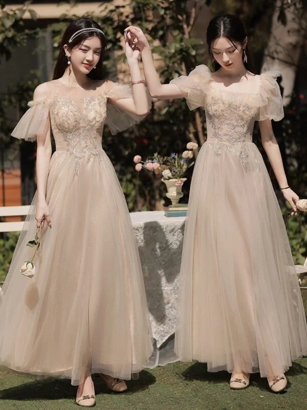 Stylish Women's Elegant Long Slimming Bridesmaid Dress for Special Occasions - Image 11