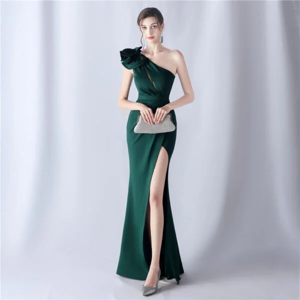 Elegant Craft Flower Evening Dress for Weddings, Banquets, and Annual Meetings - Ladies' Fashion - Image 7