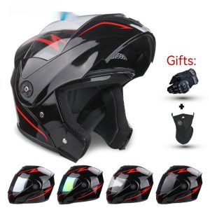 Electric Motorcycle Double Lens Exposed Helmet for Men and Women - Premium Safety Gear
