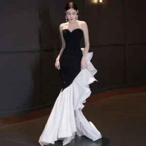 Elegant French Style Fishtail Wedding Dress for Brides - Unveil Your Temperament - Image 4