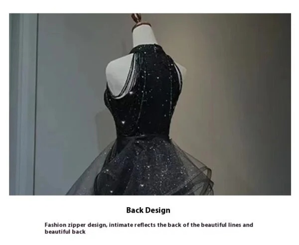 Elegant Black Evening Dress for Women - Chic & Timeless Style - Image 2