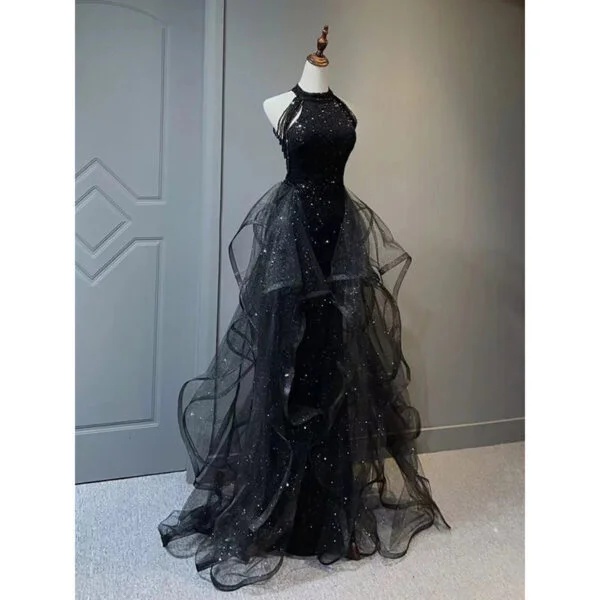 Elegant Black Evening Dress for Women - Chic & Timeless Style - Image 11