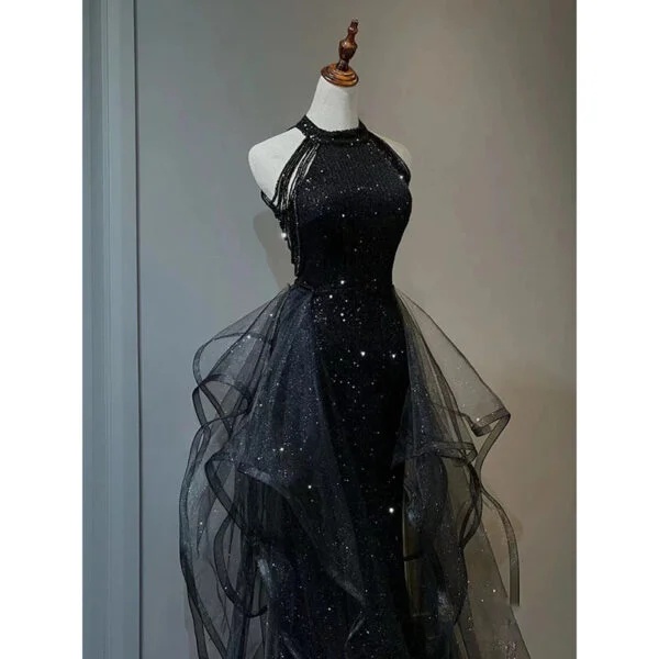 Elegant Black Evening Dress for Women - Chic & Timeless Style - Image 12