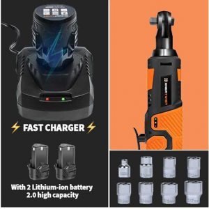 90 Degree Cordless Ratchet Wrench - Powerful Angle Wrench for Easy Access