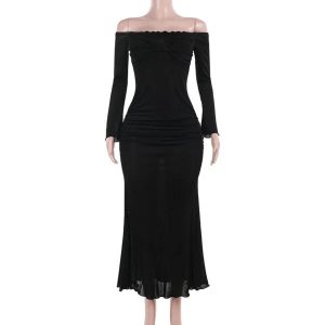 Stylish Elegant Sexy Slim-fit Off-shoulder Chest Dress for Fashion Lovers