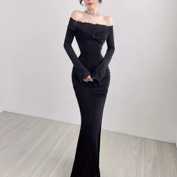 Stylish Elegant Sexy Slim-fit Off-shoulder Chest Dress for Fashion Lovers - Image 6