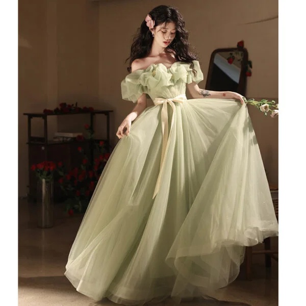 Elegant Off-Shoulder Evening Dress - Affordable Luxury for Niche Fashion - Image 6