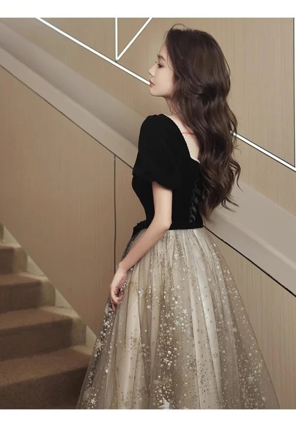 Women’s French Light Luxury Elegant Black Evening Dress for Any Occasion - Image 2