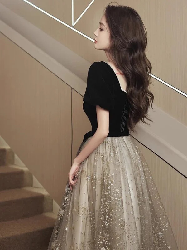 Women’s French Light Luxury Elegant Black Evening Dress for Any Occasion - Image 8