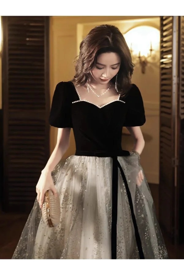 Women’s French Light Luxury Elegant Black Evening Dress for Any Occasion - Image 11