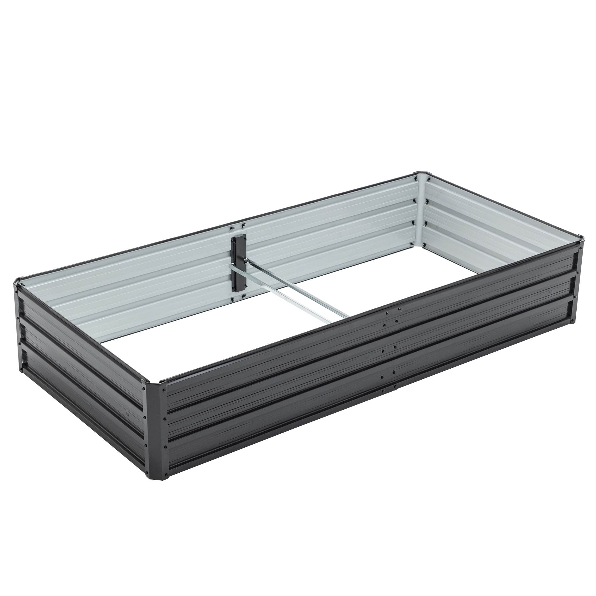 Galvanized Outdoor Raised Garden Bed Kit - Black Rectangle Planter for Vegetables, Fruits, and Herbs - Image 11