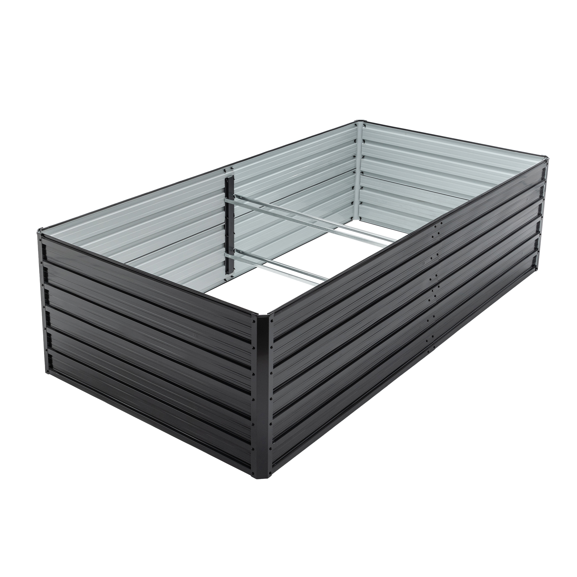 Galvanized Outdoor Raised Garden Bed Kit - Black Rectangle Planter for Vegetables, Fruits, and Herbs - Image 27