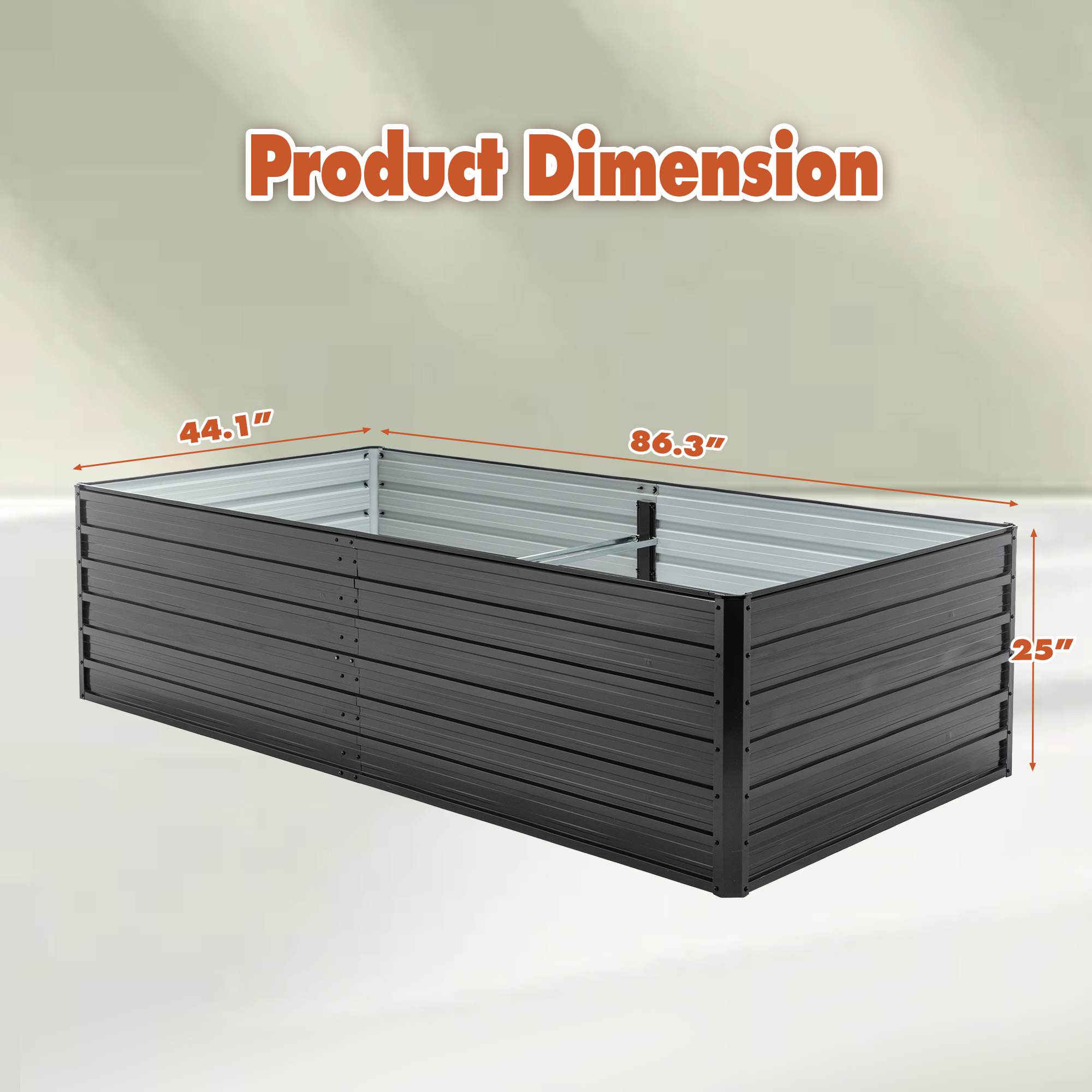 Galvanized Outdoor Raised Garden Bed Kit - Black Rectangle Planter for Vegetables, Fruits, and Herbs - Image 32