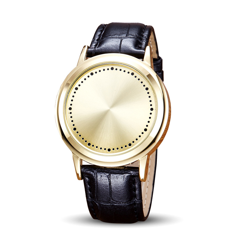 Innovative LED Touch Screen Watch Band - Waterproof Noctilucent for Students and Couples, Genuine Leather - Image 7