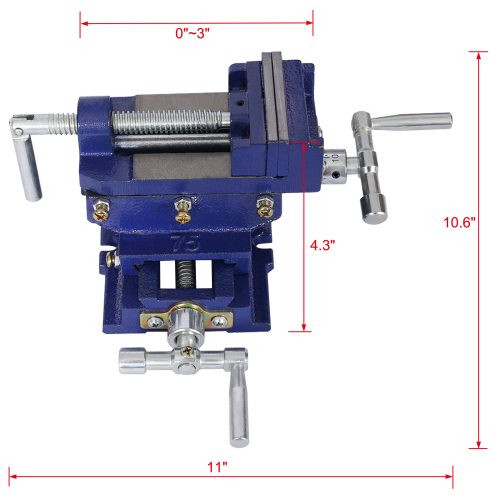 3-Inch Cross Slide Vise for Drill Press - Metal Milling 2-Way X-Y Benchtop Woodworking Clamp Machine - Image 10