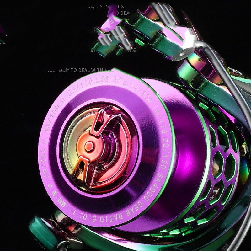 Vibrant Spinning Wheel Shopee Fishing Reel with Honeycomb Hole Thread Cup - Image 5