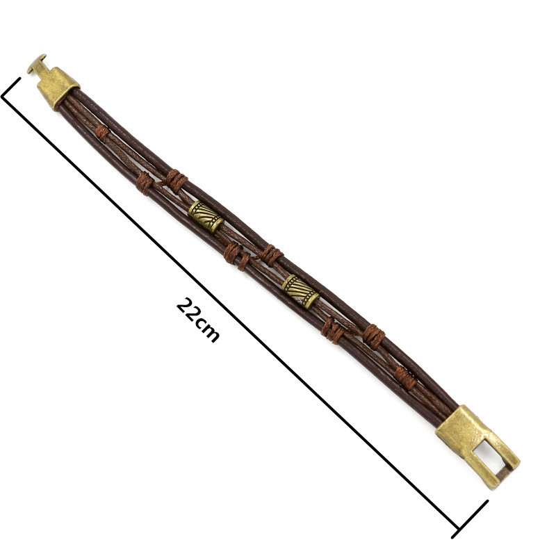 Vintage Men's Braided Leather Bracelet - Stylish & Durable Accessory - Image 3