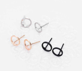 Stylish Minimalist Stud Earrings - Tiny Circle Design for Girls - Image 2