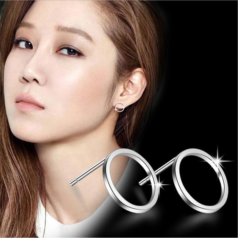 Stylish Minimalist Stud Earrings - Tiny Circle Design for Girls - Image 4