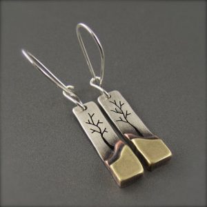 Charming Retro Lucky Tree River Pendant Earrings - Unique Jewelry Design