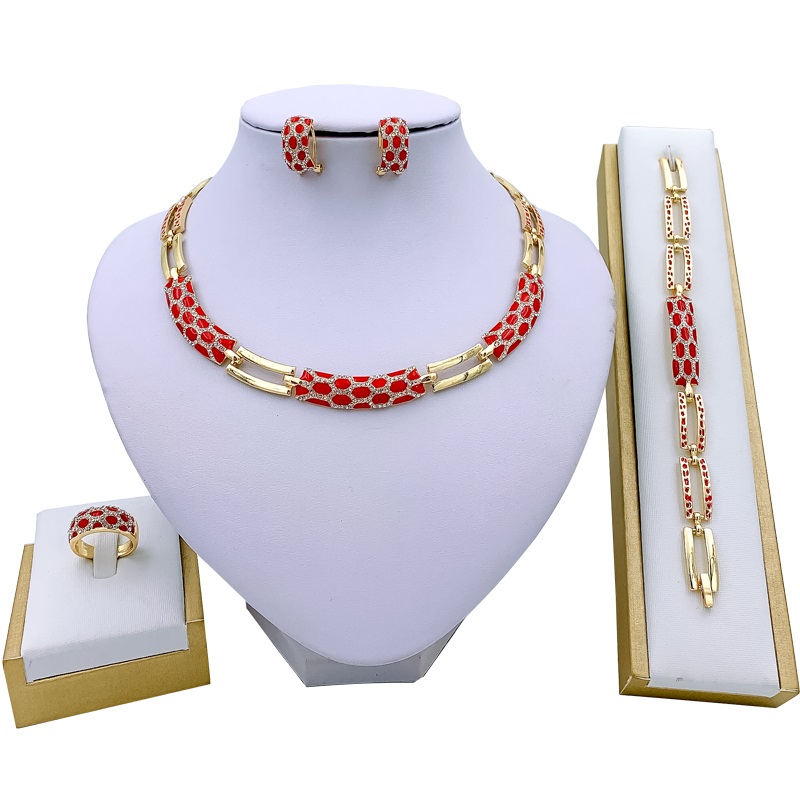 Trendy Korean Style Diamond Earring and Necklace Set for Elegance - Image 8
