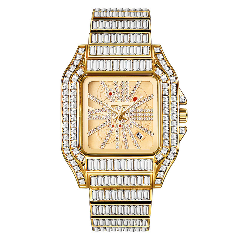 Hip Hop Full Diamond Men's Quartz Watch with Large Dial - Luxury Timepiece - Image 6