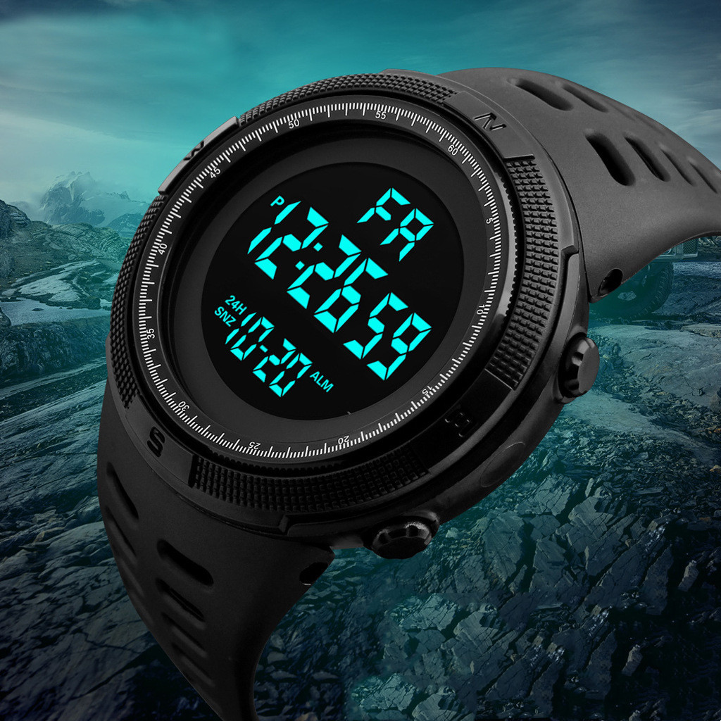 Sporty Night Light Electronic Watch with Dominant Large Dial for Timely Precision - Image 4