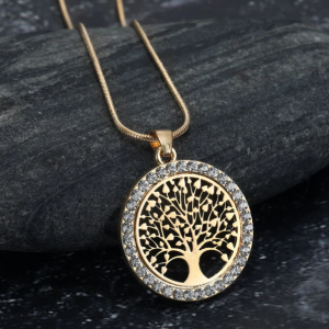 Asgard Celtic Tree of Life Pendant for Women, Adorned with Sparkling Cubic Zirconia
