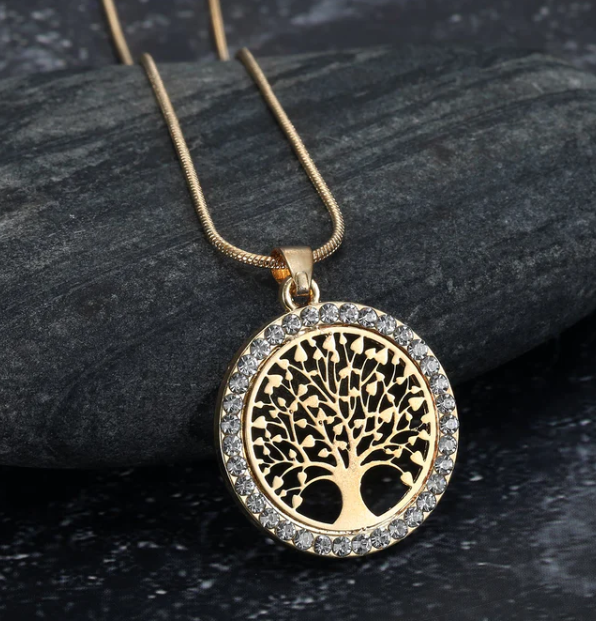 Asgard Celtic Tree of Life Pendant for Women, Adorned with Sparkling Cubic Zirconia
