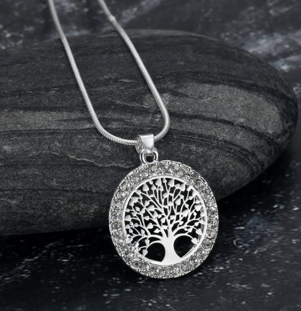 Asgard Celtic Tree of Life Pendant for Women, Adorned with Sparkling Cubic Zirconia - Image 2