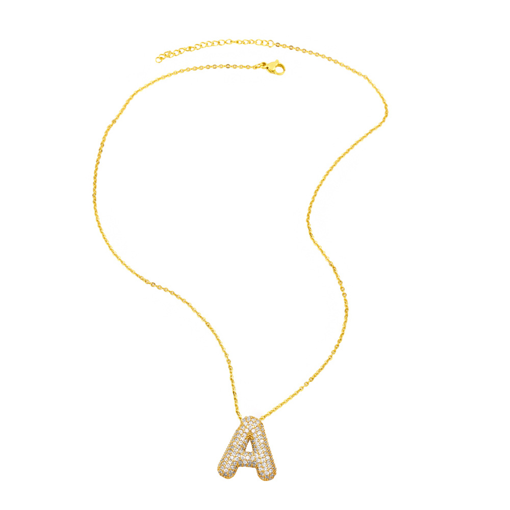 26 English Letter Necklace for Women with Zircon Inlay – Elegant & Stylish - Image 53