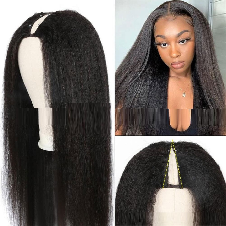 Lace-Free Yaki Straight Pure Human Hair Wig with Convenient Mechanism - Image 2
