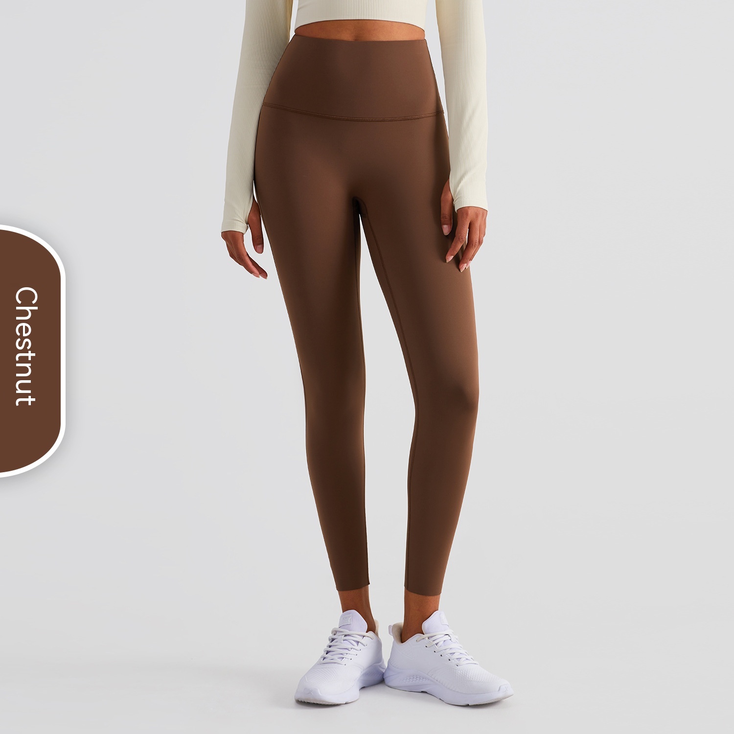 Women's High Waist Hip Lift Yoga Pants - Casual Solid Color Fashion - Image 4