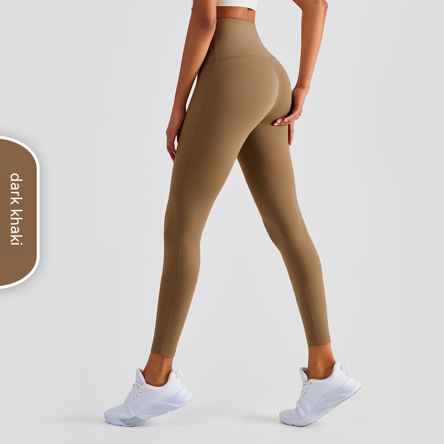 Women's High Waist Hip Lift Yoga Pants - Casual Solid Color Fashion - Image 15