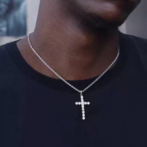 S925 Sterling Silver Cross Necklace - Unisex Design for Men & Women