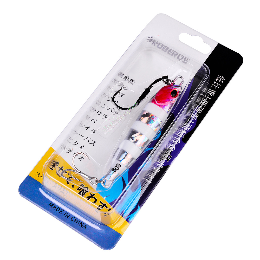 Luya Bait Luminous Submerged Tossing Lure - Iron Plate Fish Lead with Treble Hook - Image 22