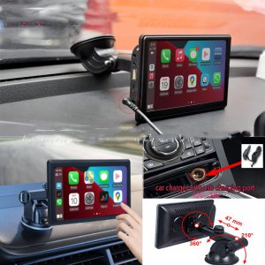 Portable IPS Car Smart Screen - Wireless Projection for Carplay & Android AUTO