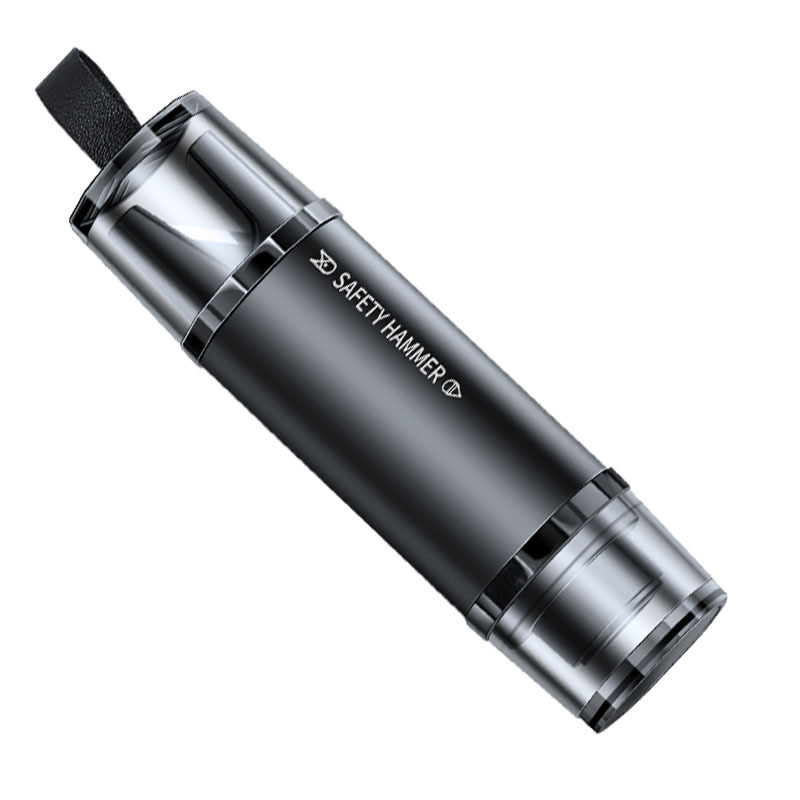 2-in-1 Car Safety Hammer: High Hardness Tungsten Steel Window Glass Breaker & Seat Belt Cutter Emergency Rescue Tool with Base - Image 3