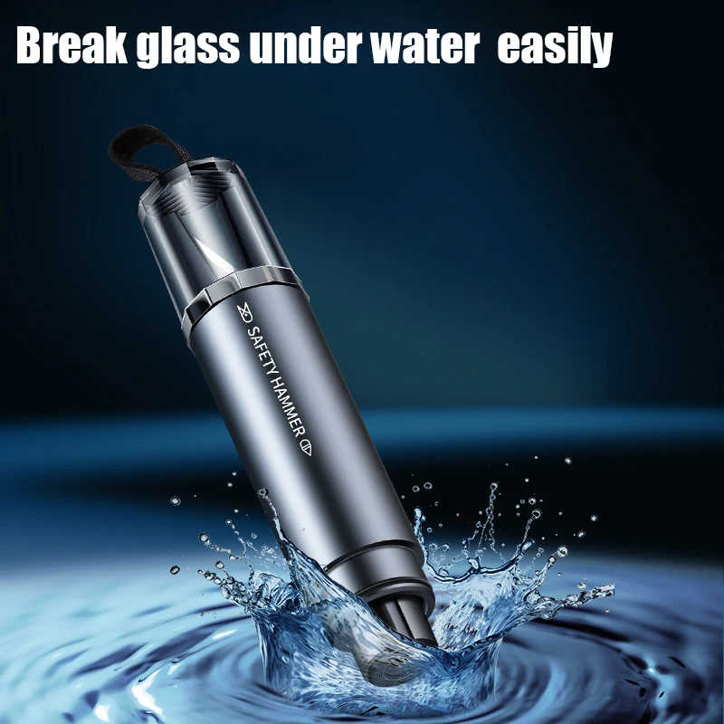 2-in-1 Car Safety Hammer: High Hardness Tungsten Steel Window Glass Breaker & Seat Belt Cutter Emergency Rescue Tool with Base - Image 17
