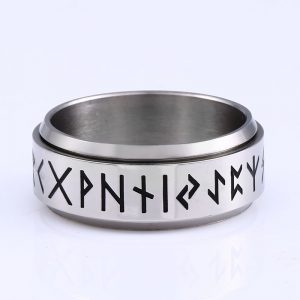Stylish Korean Fashion Rotatable Titanium Steel Ring for Trendy Looks