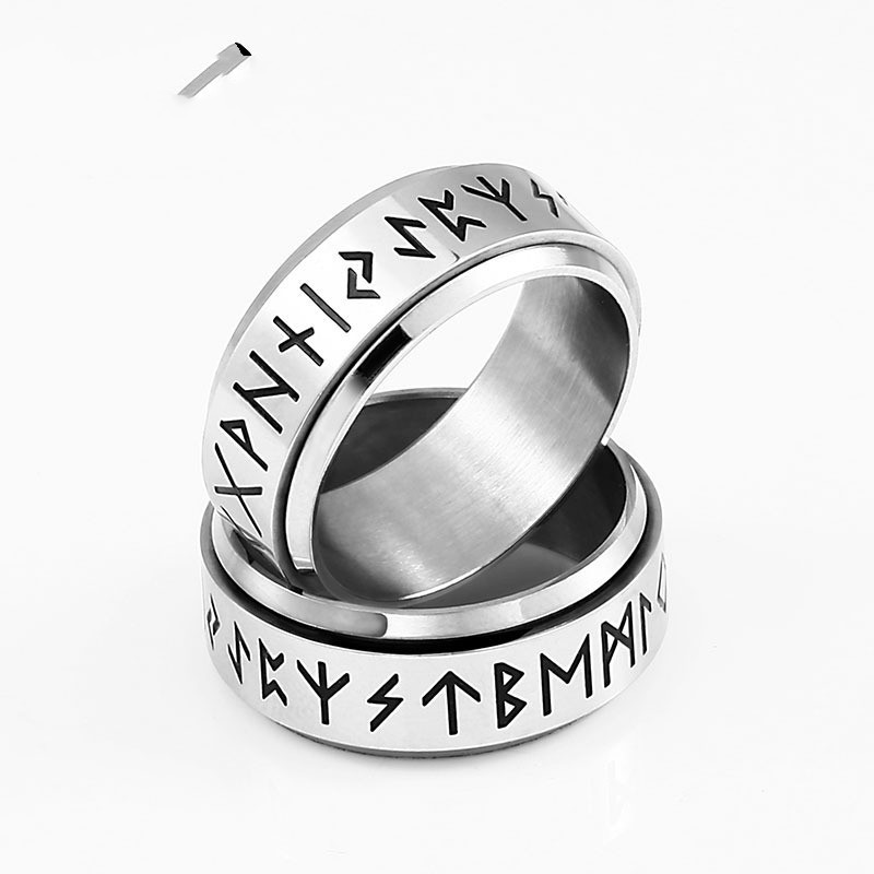 Stylish Korean Fashion Rotatable Titanium Steel Ring for Trendy Looks - Image 2